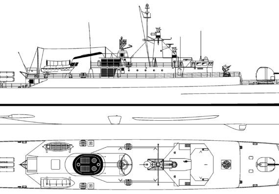 Корабль IIS Faramarz DE-18 [Vosper Mark V class Frigate] Iran - чертежи, габариты, рисунки